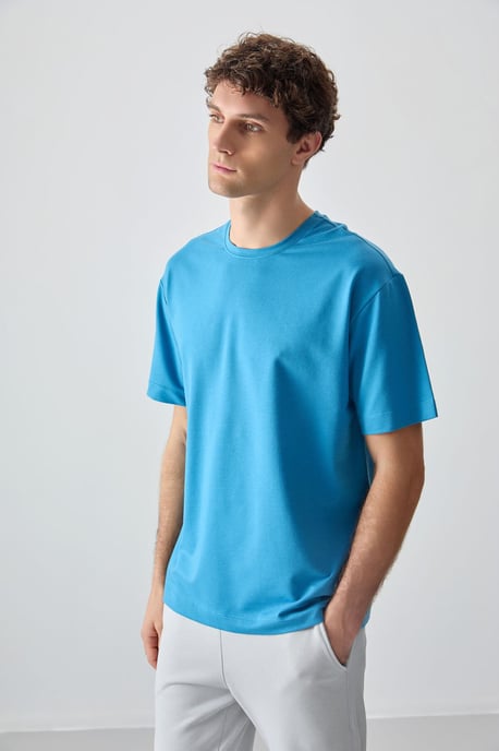 Oversized Katoenmix Crew Neck T-shirt - Image 3