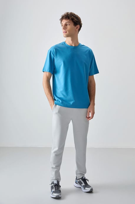 Oversized Katoenmix Crew Neck T-shirt - Image 4