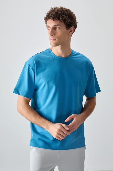 Oversized Katoenmix Crew Neck T-shirt - Image 5