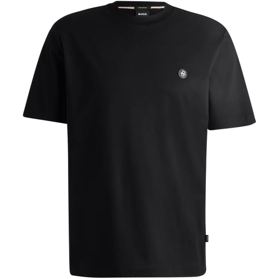 Boss Strak zittend T-shirt voor heren met minimalistisch logo (Zwart) - Image 1