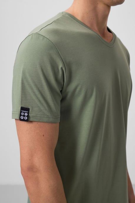 Heren V-hals Korte Mouwen T-Shirt - Image 4
