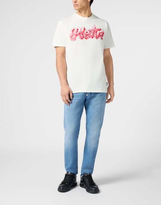 Round Neck T-Shirt Puffy Gummy Plein - Image 4