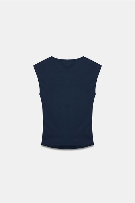 Dames Geribbelde Mouwloze T-shirt met Ronde Hals - Image 6