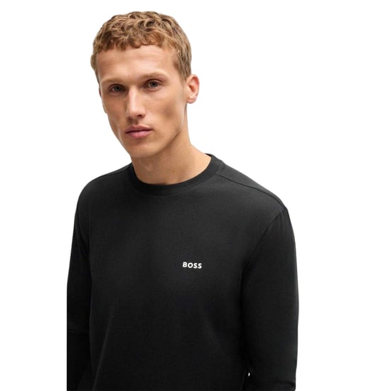 Boss Mens Classic Logo Regular T-Shirt (Svart) - Image 4