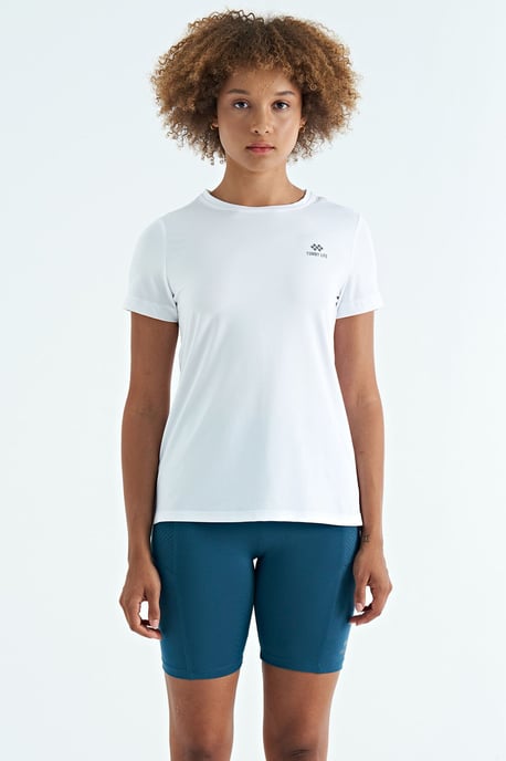 Kvinnors avslappnad crewneck T-shirt med sidofickor - Image 2