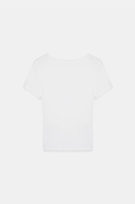 Fitted V-Neck Short-Sleeve T-Shirt - Image 6