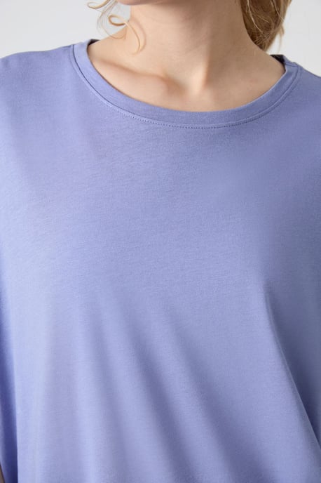 Overmaatse Katoen-Modal Crew Neck T-Shirt - Image 4