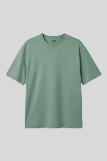 Overmaatse Katoenmix Crew Neck T-Shirt - Image 1