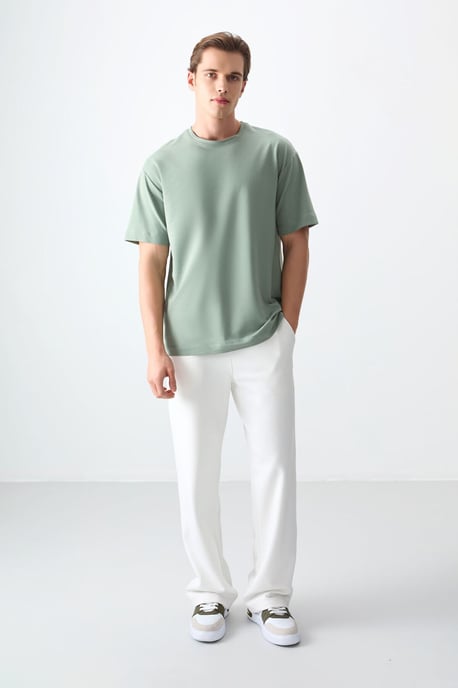 Overmaatse Katoenmix Crew Neck T-Shirt - Image 3