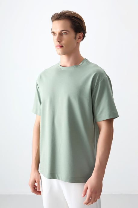 Overmaatse Katoenmix Crew Neck T-Shirt - Image 6