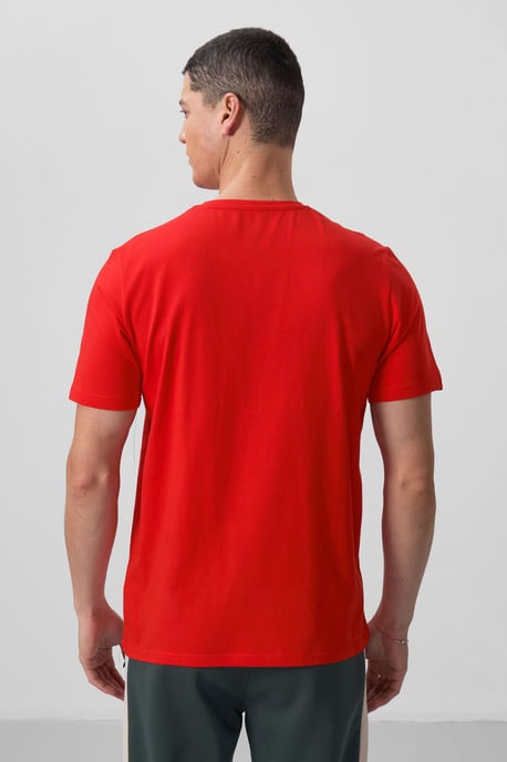 Herr T-shirt i bomull och elastan med rund halsringning - Image 6