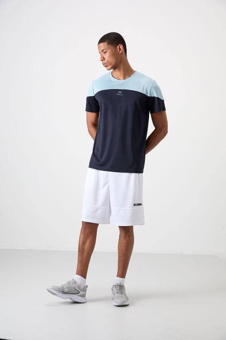 Men's Colour-Blocked Crew Neck T-Shirt - Image 2