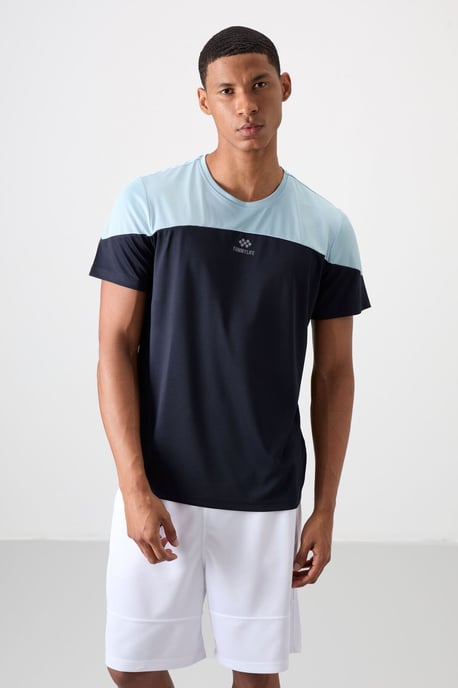 Men's Colour-Blocked Crew Neck T-Shirt - Image 4