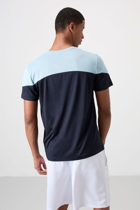 Men's Colour-Blocked Crew Neck T-Shirt - Image 5