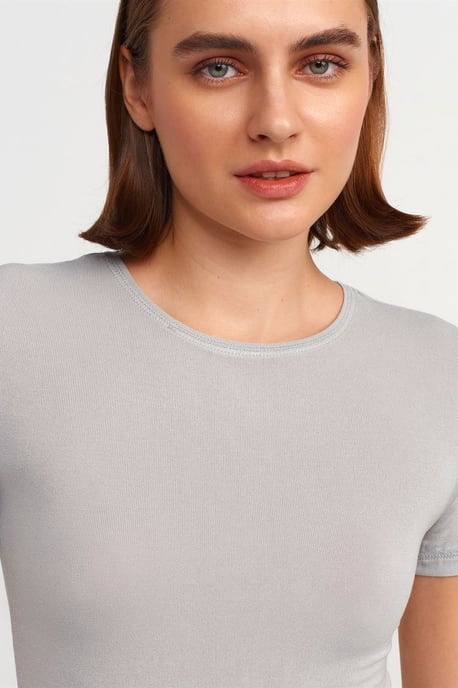 Dames Slim Fit Ronde Hals T-Shirt - Image 4