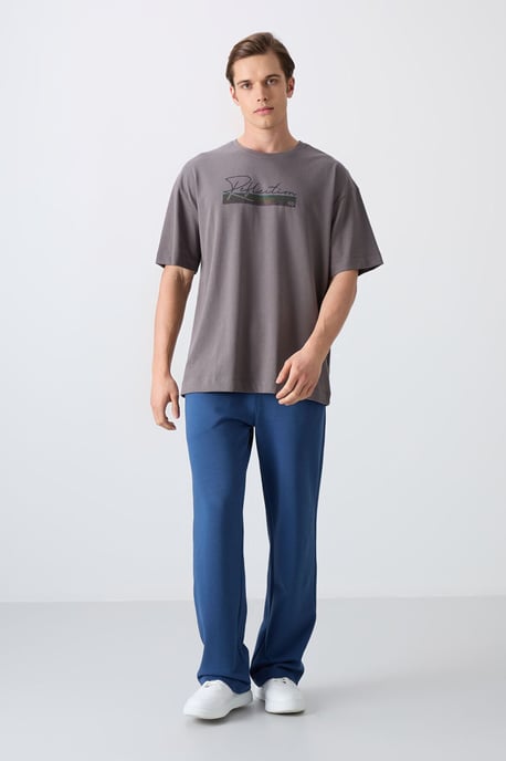 Oversized tryckt bomullsblandning T-shirt - Image 2