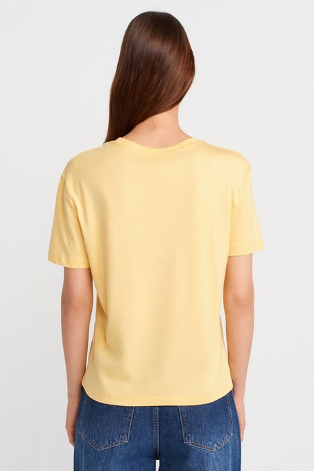 Dames Katoen Modal Crew Neck T-shirt - Image 2