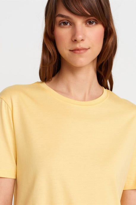 Dames Katoen Modal Crew Neck T-shirt - Image 3