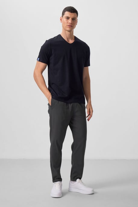 Heren V-hals Korte Mouw T-shirt - Image 3
