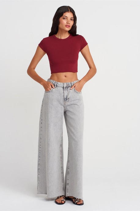 Dames Slim Fit Crop Crewneck T-shirt - Image 4