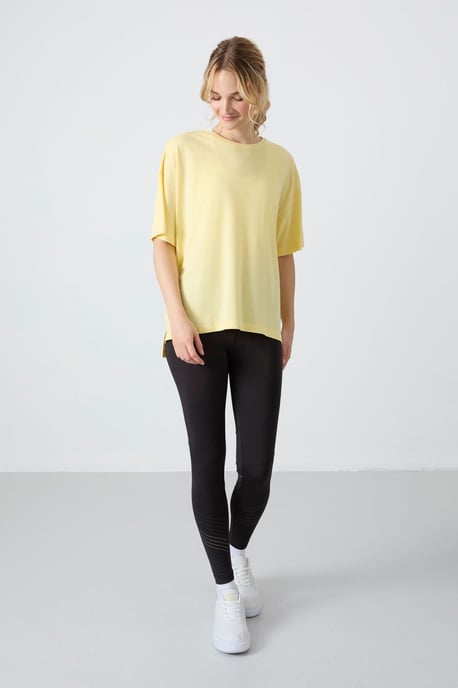 Oversized Katoen-Modal Crew Neck T-Shirt - Image 3