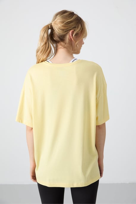 Oversized Katoen-Modal Crew Neck T-Shirt - Image 6