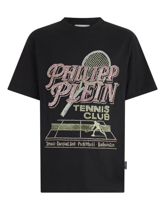 Round Neck T-Shirt Tennis Club Strass - Image 1