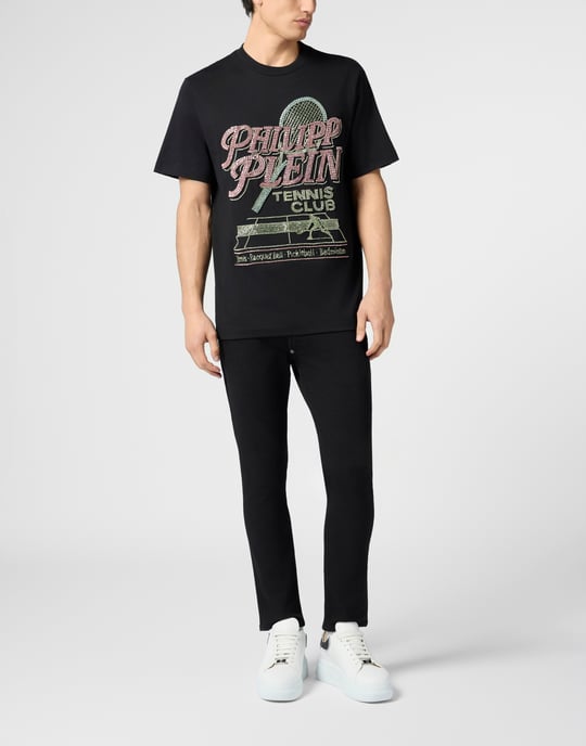 Round Neck T-Shirt Tennis Club Strass - Image 4