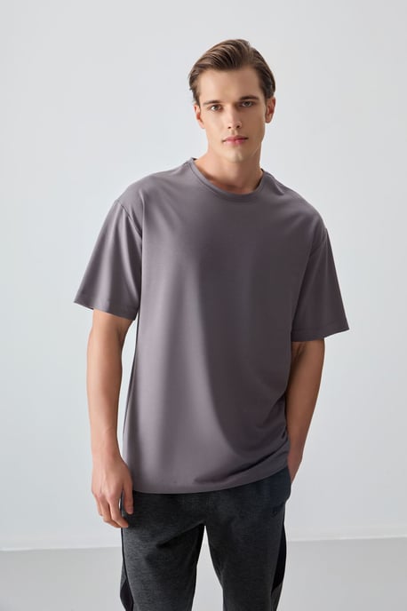 Overmaatse Katoenmix Crew Neck T-Shirt - Image 2