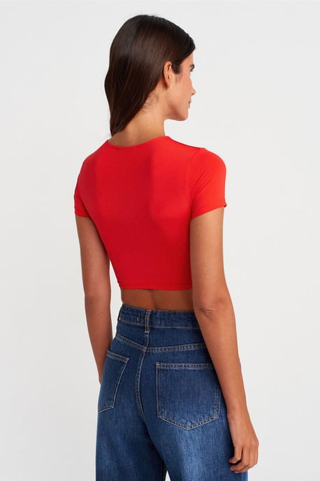 Dames Slim Fit Crop T-Shirt - Image 2