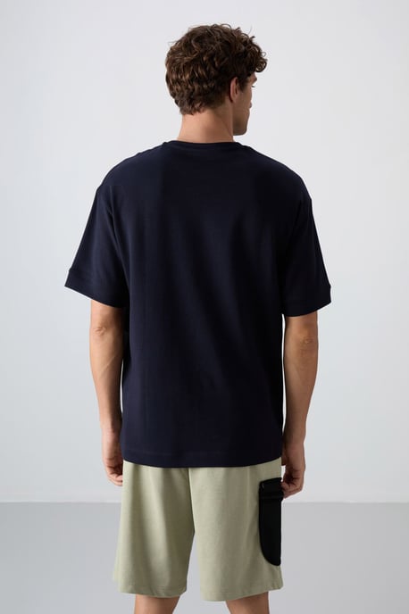 Oversized T-shirt i bomullsblandning med rund hals - Image 5