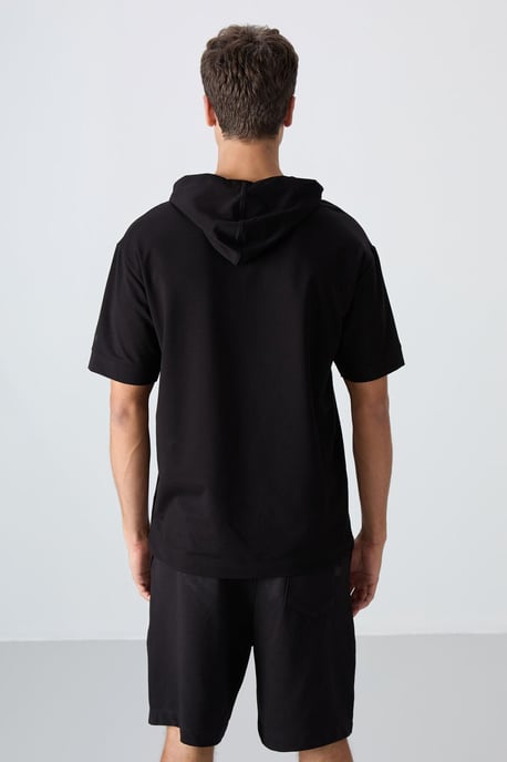 Oversized Hooded Short-Sleeve T-Shirt - Image 5