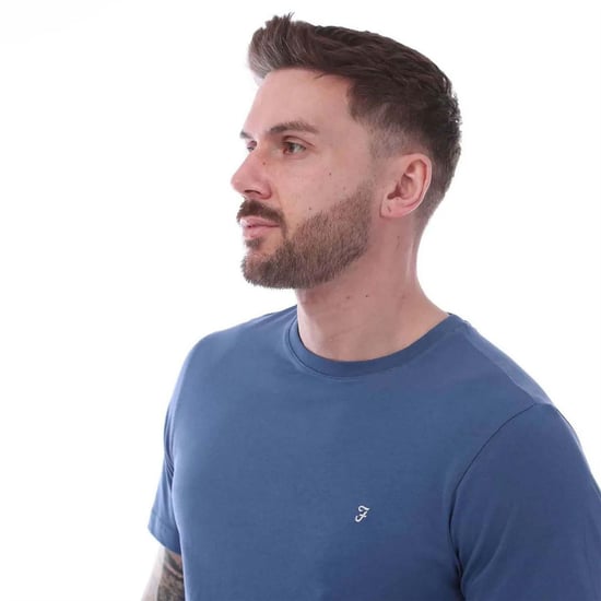 Farah Heren Dean Katoen T-Shirt (Blauw) - Image 4
