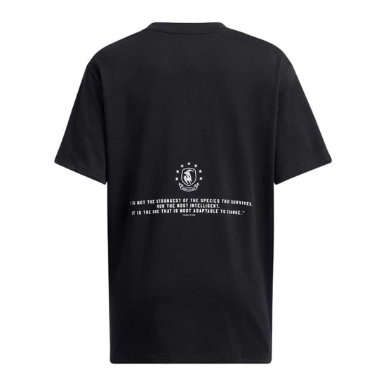 Under Armour Dames/Dames Project Rock Tekst Losjes T-shirt (Zwart) - Image 2