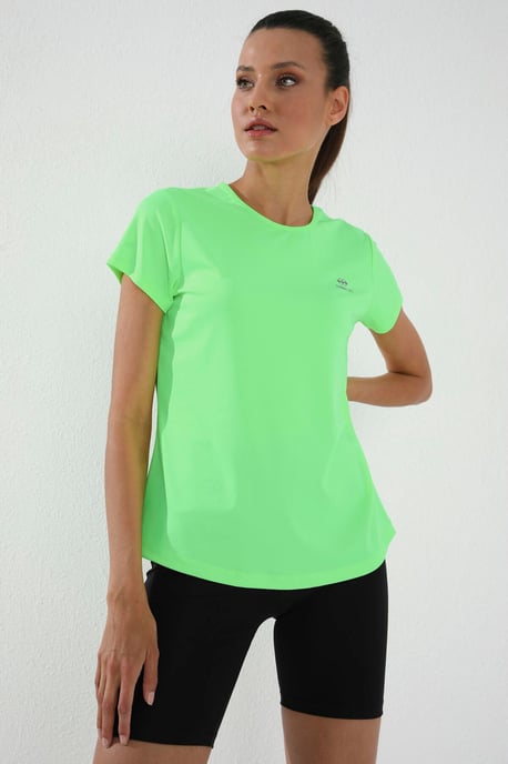 Dames Effen Korte Mouwen Rondhals T-Shirt - Image 3