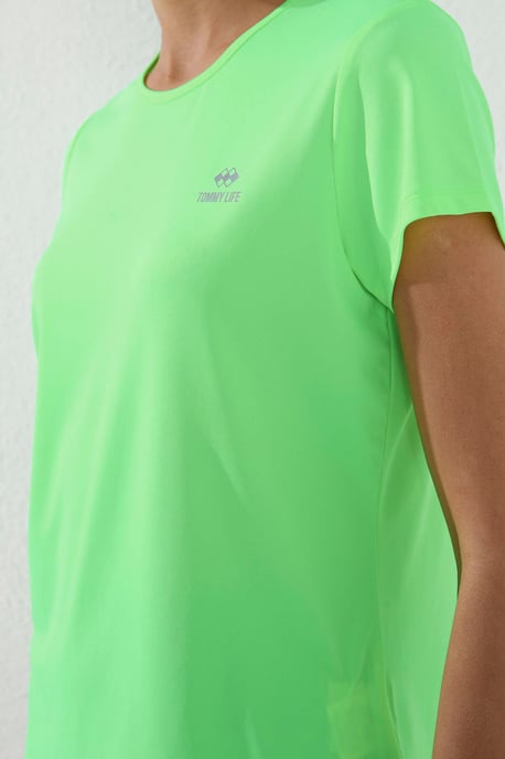Dames Effen Korte Mouwen Rondhals T-Shirt - Image 5