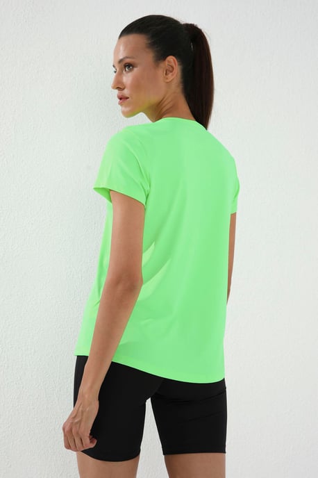 Dames Effen Korte Mouwen Rondhals T-Shirt - Image 6