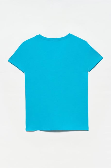 Damernas bomulls V-hals T-shirt - Image 2