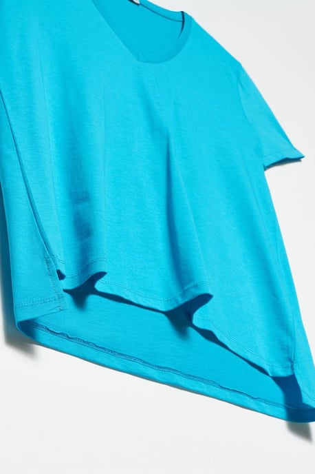 Damernas bomulls V-hals T-shirt - Image 3