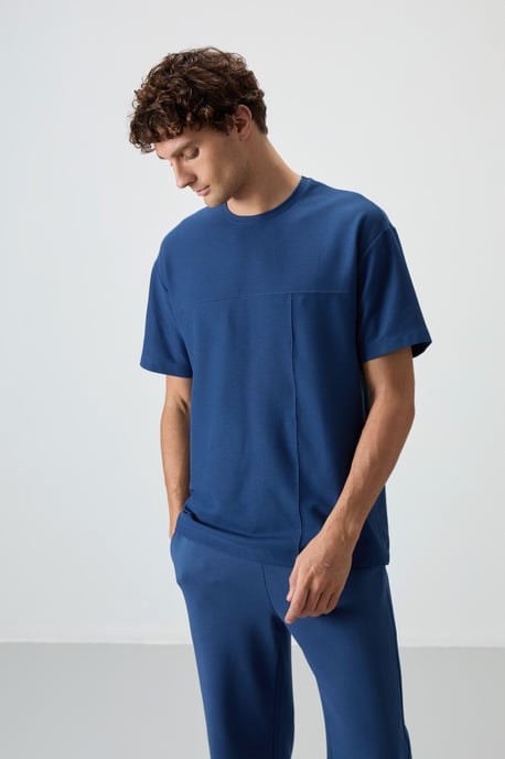 Oversized jersey t-shirt med ficka - Image 2