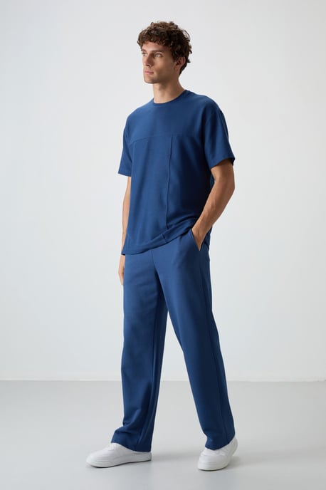 Oversized jersey t-shirt med ficka - Image 3