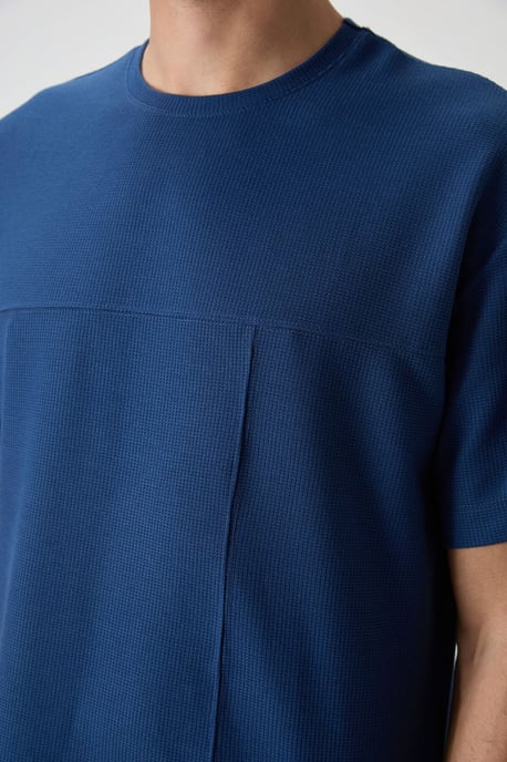Oversized jersey t-shirt med ficka - Image 4