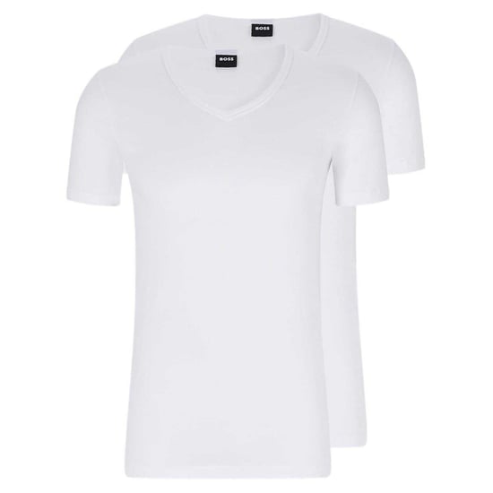 Boss Heren Logo Slim T-Shirt (Set van 2) (Wit) - Image 2