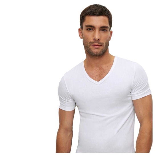 Boss Heren Logo Slim T-Shirt (Set van 2) (Wit) - Image 3