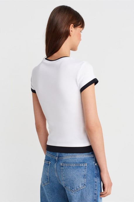 Dam Slim Fit Bomull Crew Neck T-shirt - Image 2