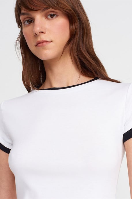 Dam Slim Fit Bomull Crew Neck T-shirt - Image 3