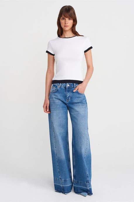 Dam Slim Fit Bomull Crew Neck T-shirt - Image 4