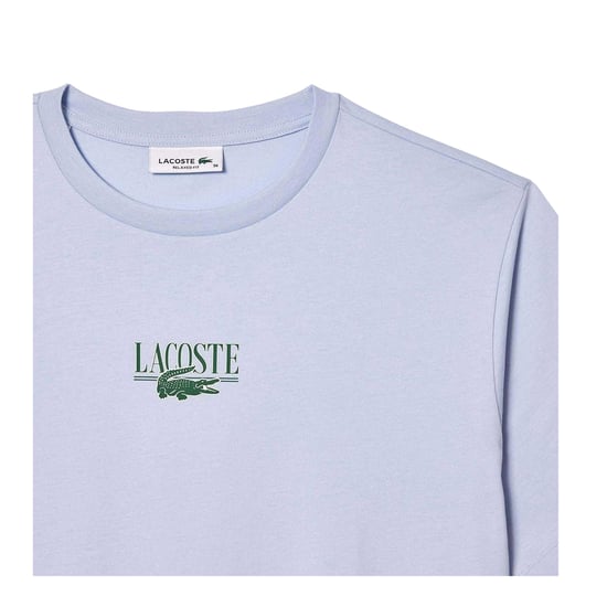 Lacoste Womens/Ladies Printed Cotton Relaxed Fit T-Shirt (Blue) - Image 2
