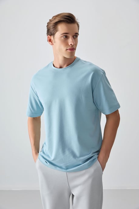 Overmaatse Katoenmix Crew Neck T-Shirt - Image 2