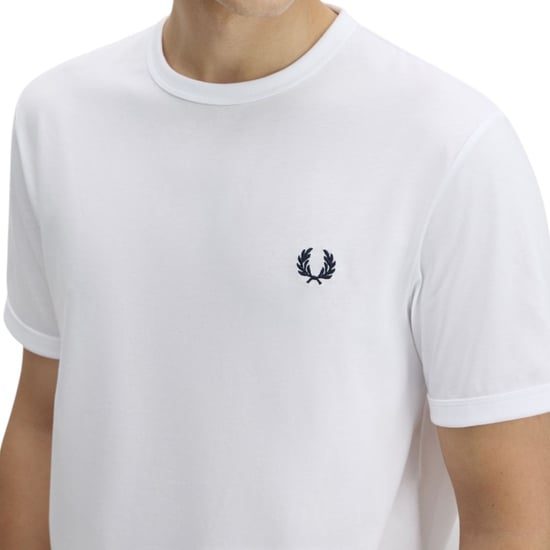 Fred Perry Ringer T-Shirt White - Image 4